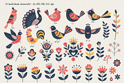 Folk Birds and Flowers Collection, an Illustration by Hanna's ArtLab (Thumbnail 3 of 7)