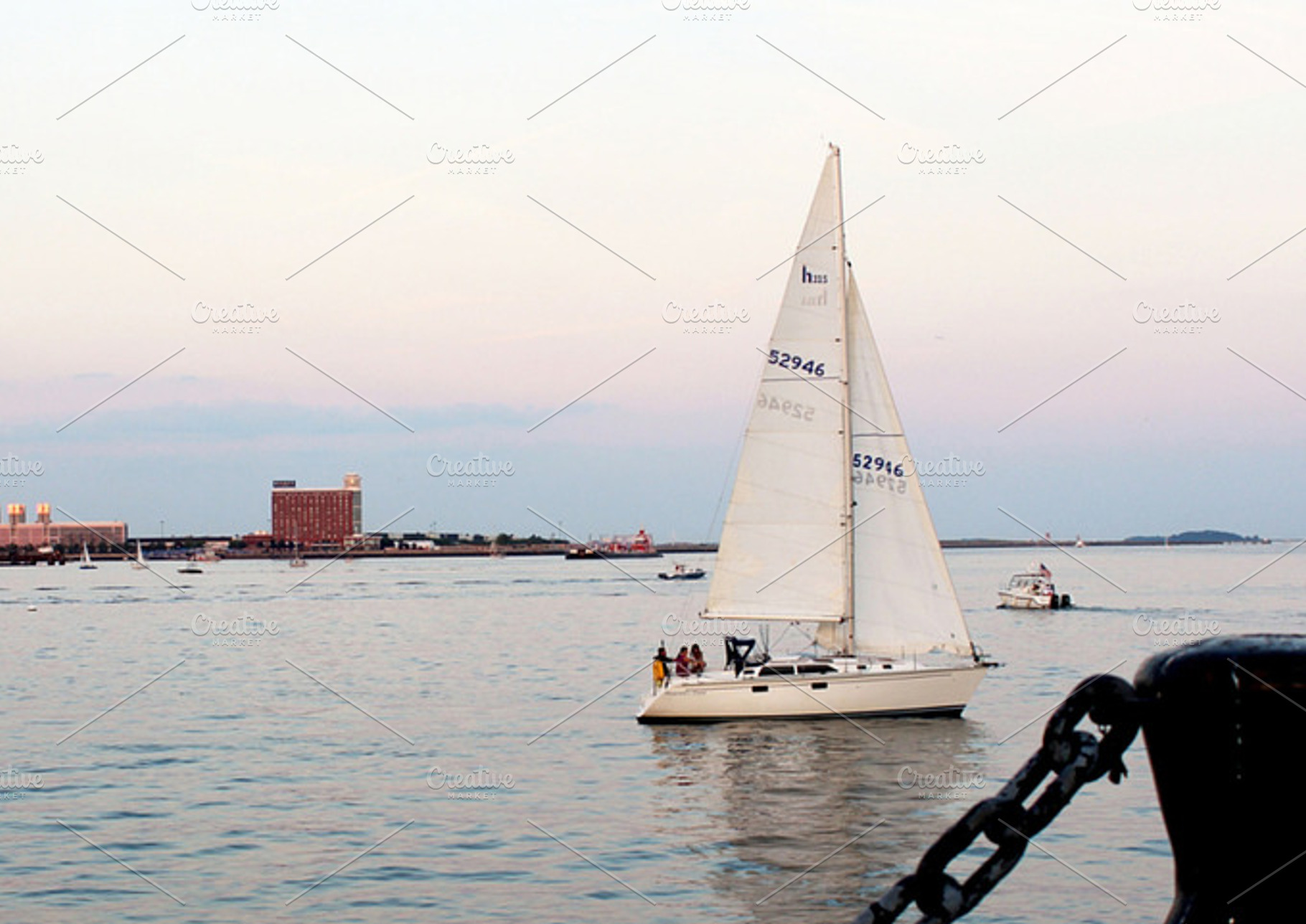 Sailboat off the Coast, a Nature Photo by Bingley Design™