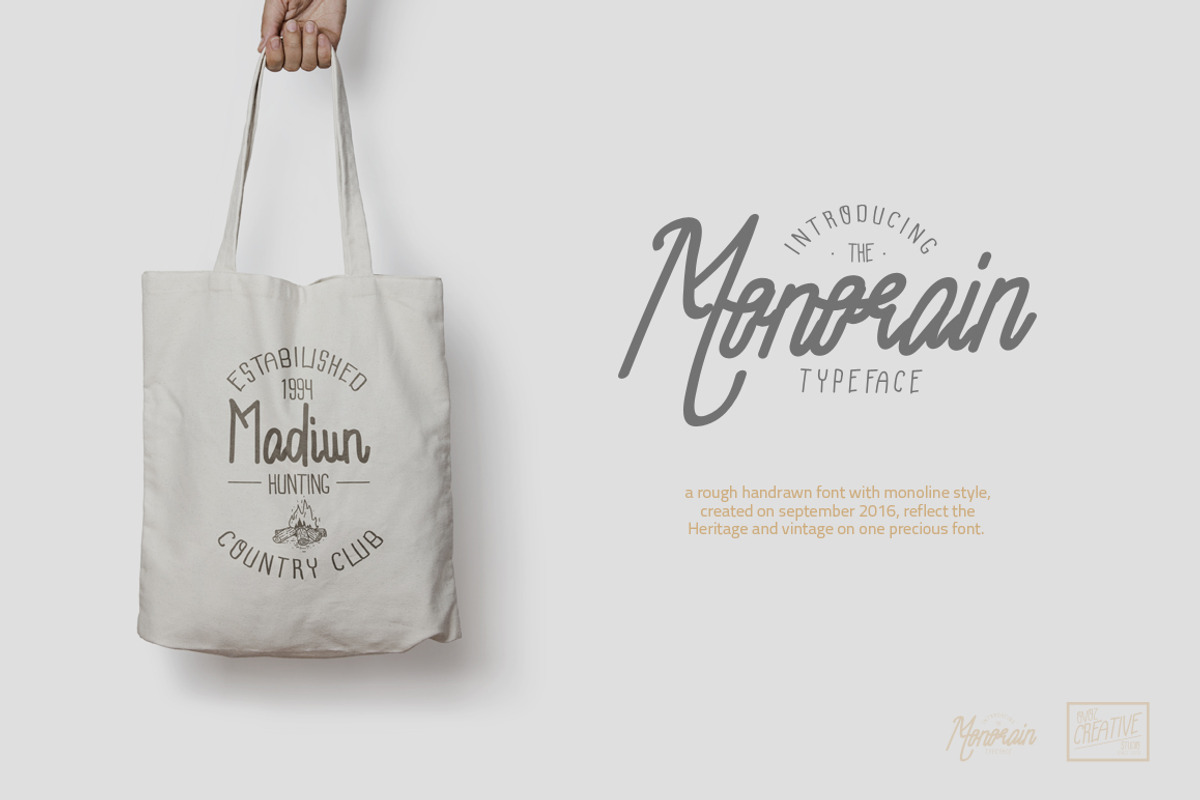 Monorain Vintage Handrawn + Bonus preview 2
