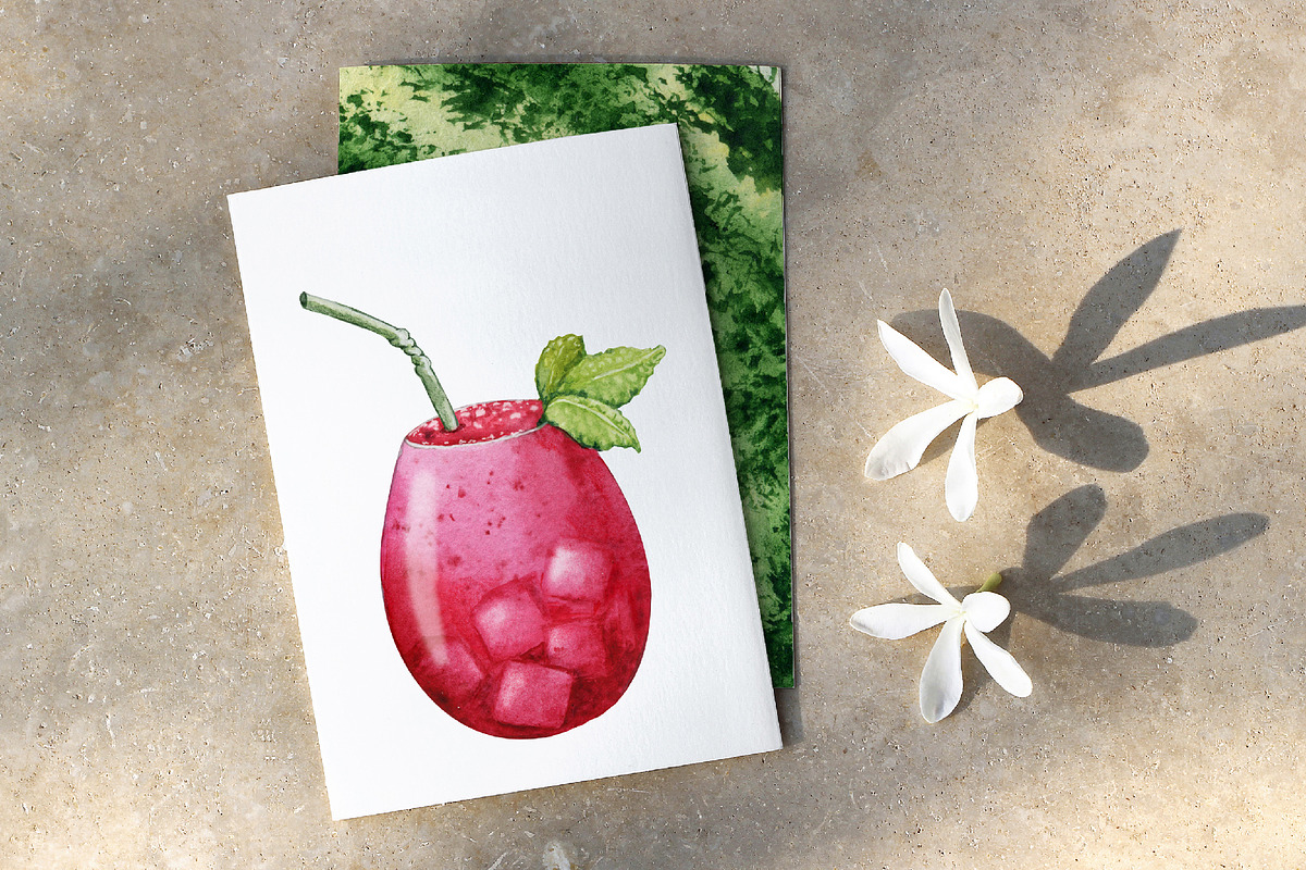 Juicy watermelon, watercolor summer, a Food Illustration by Artmanata (Photo 8 of 12)
