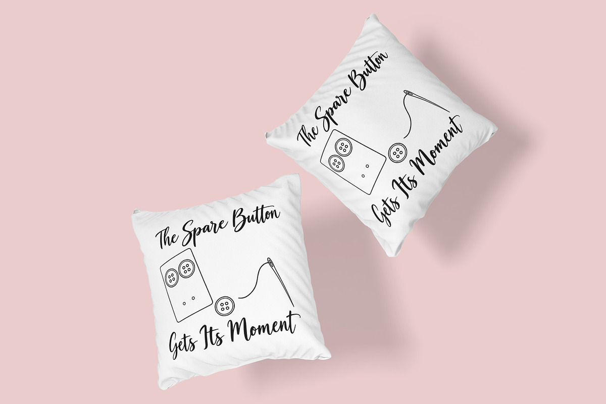 Spare Button Sewing Quote Line Art, an Object Illustration by Ghagra (Photo 5 of 6)
