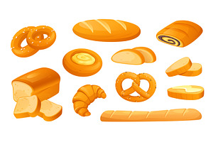 Bakery Products, a Food Illustration by alexdndz