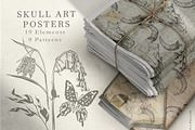 SKULL ART POSTERS, a Texture Illustration by LanaDzi (Thumbnail 4 of 9)
