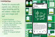 455 Canva Green Instagram Template, a Social Media Template by Emerald Eyes Design (Thumbnail 2 of 12)
