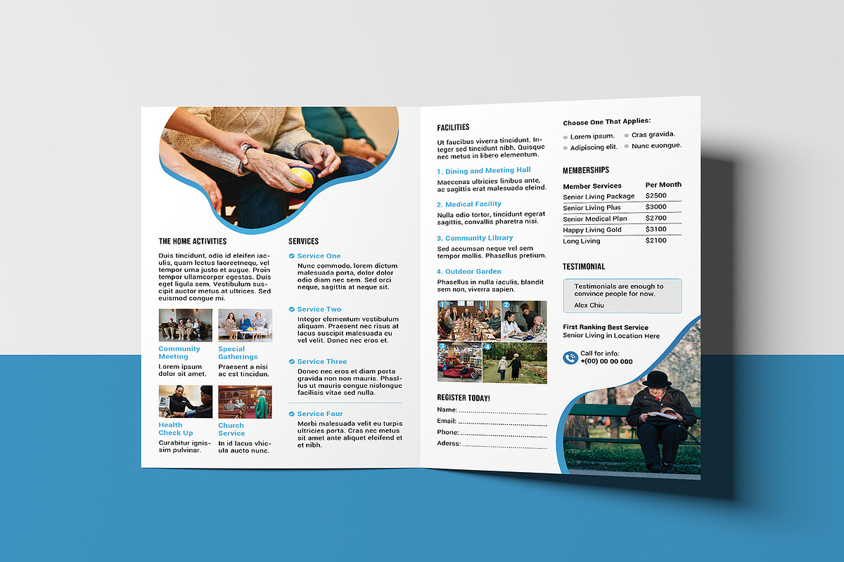 Senior Home Care Brochure Template, a Brochure Template by retrographix (Photo 3 of 3)