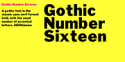 Gothic Number Sixteen, a Sans Serif Font by Wooden Type Fonts (Thumbnail 5 of 5)