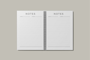 A5 Spiral Notebook Mockup