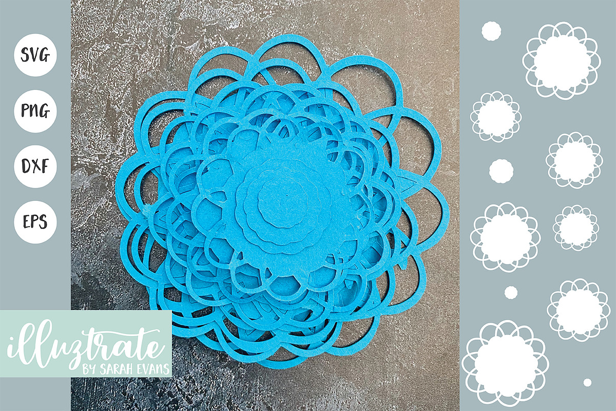 Paper Cutting Flowers SVG Bundle, an Illustration by illuztrate (Photo 2 of 11)