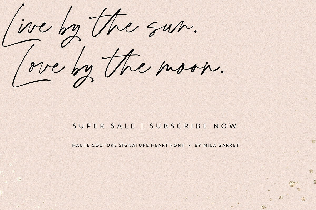 HauteCouture Handwritten Script Font, a Script Font by Mila Garret (Photo 10 of 23)