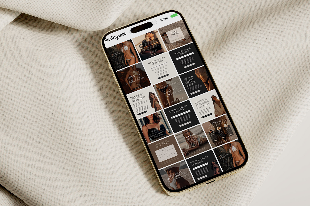 Spray Tanning Instagram Posts, a Social Media Template by Design Lush Studio (Photo 7 of 9)