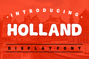 Holland Display Font, a Handwritten Font by Fourteen Letter