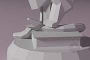 DIY Statue Set #1 3D model template, a Templates & Theme by PolyFish (Thumbnail 3 of 17)