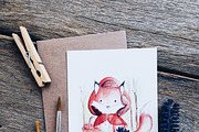 Woodland Animals Collectible Drawing, an Animal Illustration by artemyst (Thumbnail 4 of 5)