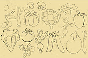 Hand drawn Vegetables Mega Pack, a Graphic by Daria Volyanskaya (Thumbnail 4 of 5)