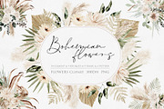 Watercolor flower - Boho leaves Set, an Illustration by Beigetime (Thumbnail 1 of 9)