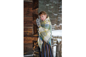 Latvian woman in traditional dress, a Person Photo by COLORFUL