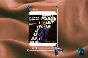 Sunday Service Template, a Social Media Template by Transly Graphics