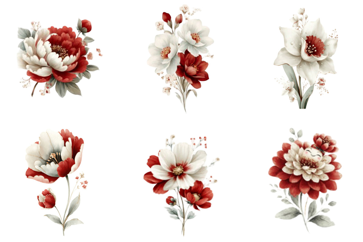 Whimsical Spring Flower Clipart, an Illustration by Designking (Photo 3 of 5)