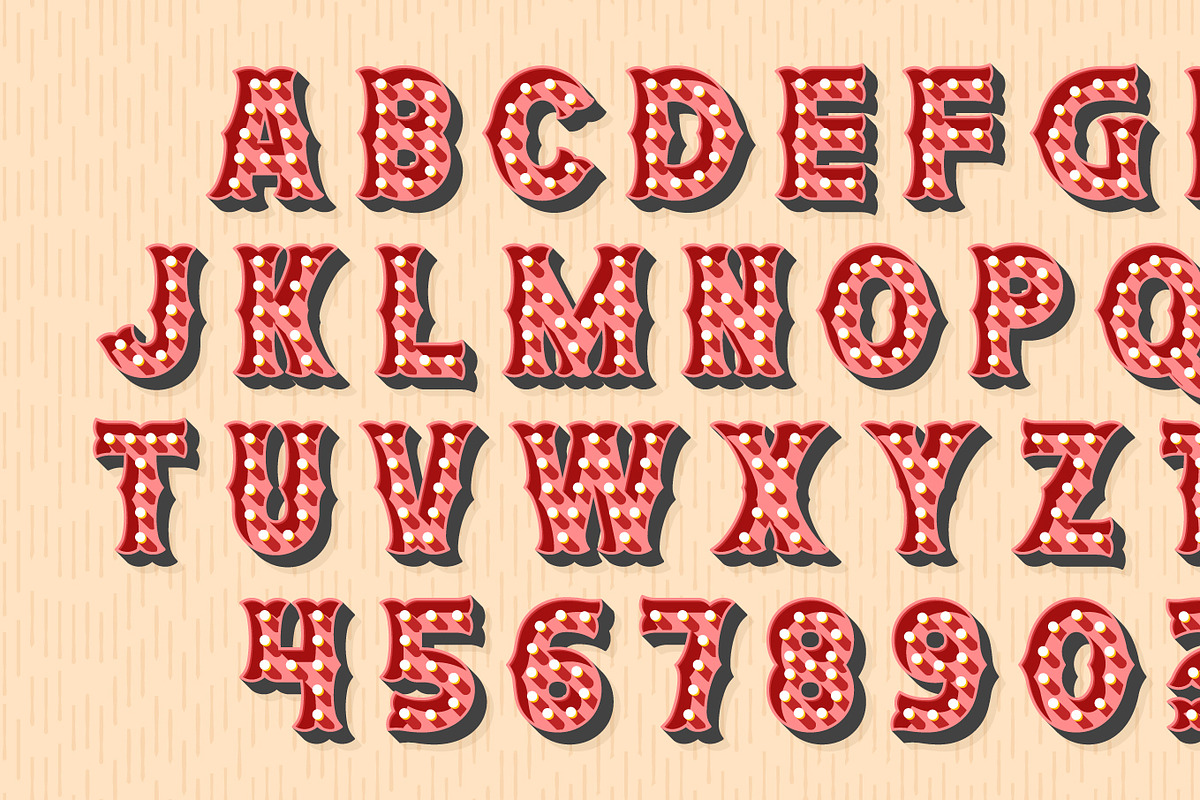 Retro marquee show alphabet design, an Object Graphic by RevelStockart (Photo 2 of 4)