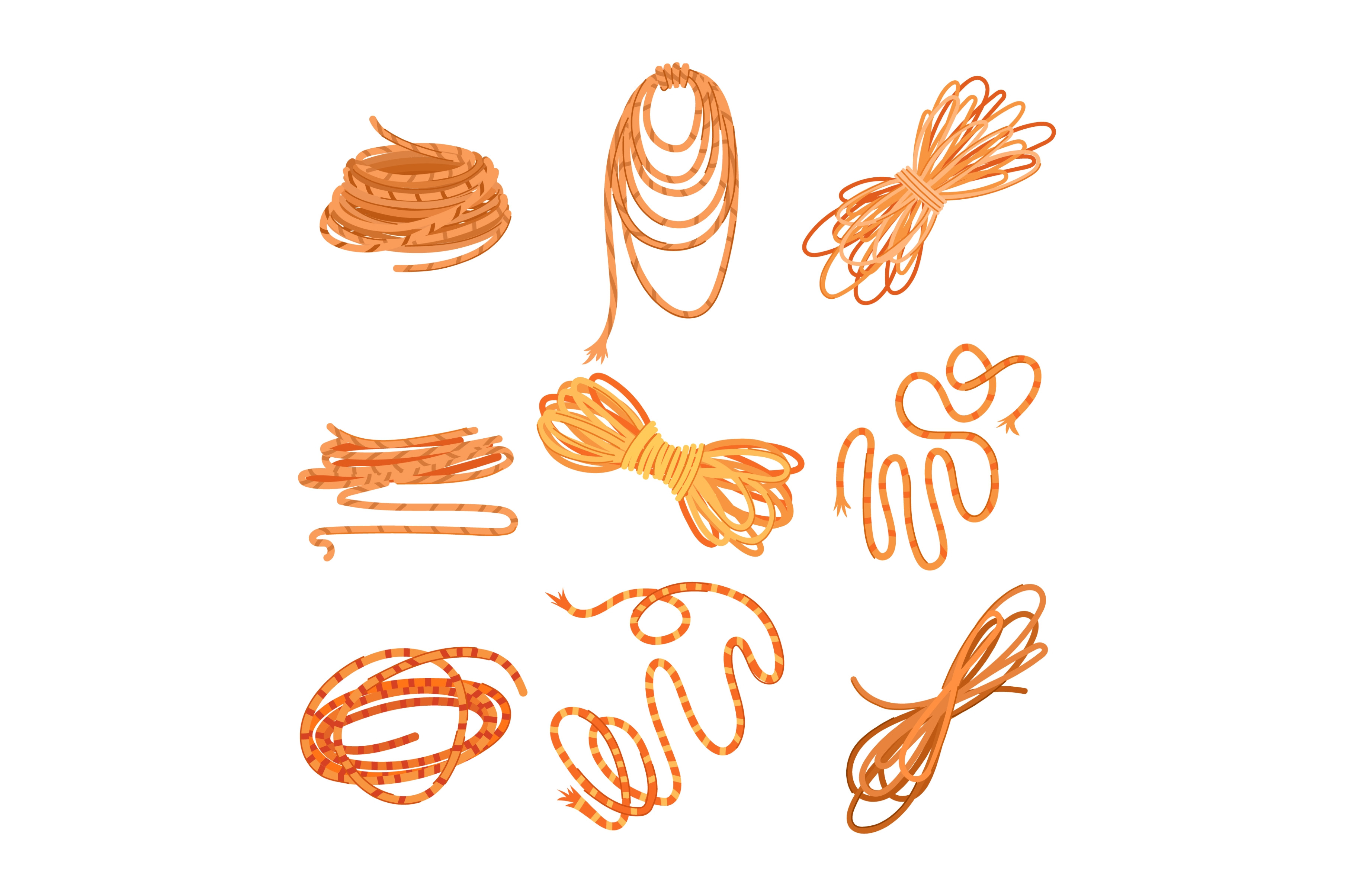 rope set cartoon vector illustration, an Object Illustration by pikepicture