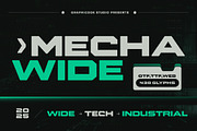 Mechawide, a Sans Serif Font by graphicook (Thumbnail 1 of 10)