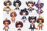 Cute Halloween Clipart Collection, a Person Illustration by GlamArtZhanna (Thumbnail 5 of 5)