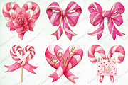 Watercolor Pink Valentines Clipart, an Illustration by Creative Art (Thumbnail 2 of 11)