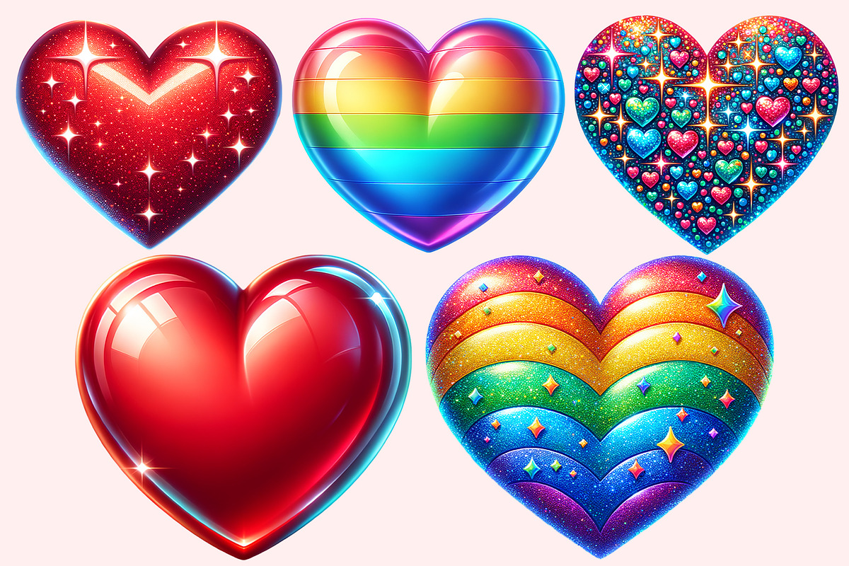 Heart Clipart PNG Bundle, an Illustration by M9 Design (Photo 5 of 7)