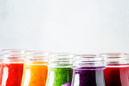 Food and drinks selection of health featuring smoothie, juice, and vegetable, a Food & Drink Photo by 5PH