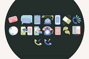 Communication Phone Elements Set, a Technology Illustration by Artnivora.Std (Thumbnail 3 of 3)