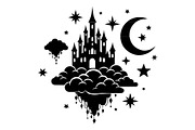 Fantasy Castle Cloud Moon Bundle, an Object Illustration by Gaye Art (Thumbnail 8 of 30)