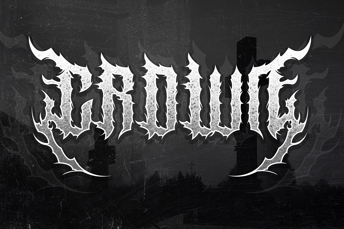 SabsoR Metal Horror Font, a Blackletter Font by dansdesign (Photo 7 of 8)