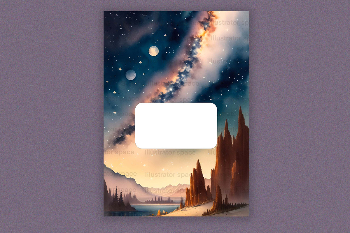 5 Galaxy GoodNotes Digital covers, a Templates & Theme by Illustrator Space (Photo 3 of 7)