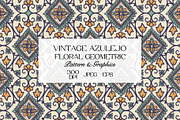 Vintage Azulejo Tile Pattern, a Pattern Graphic by StudioGlouna (Thumbnail 1 of 6)