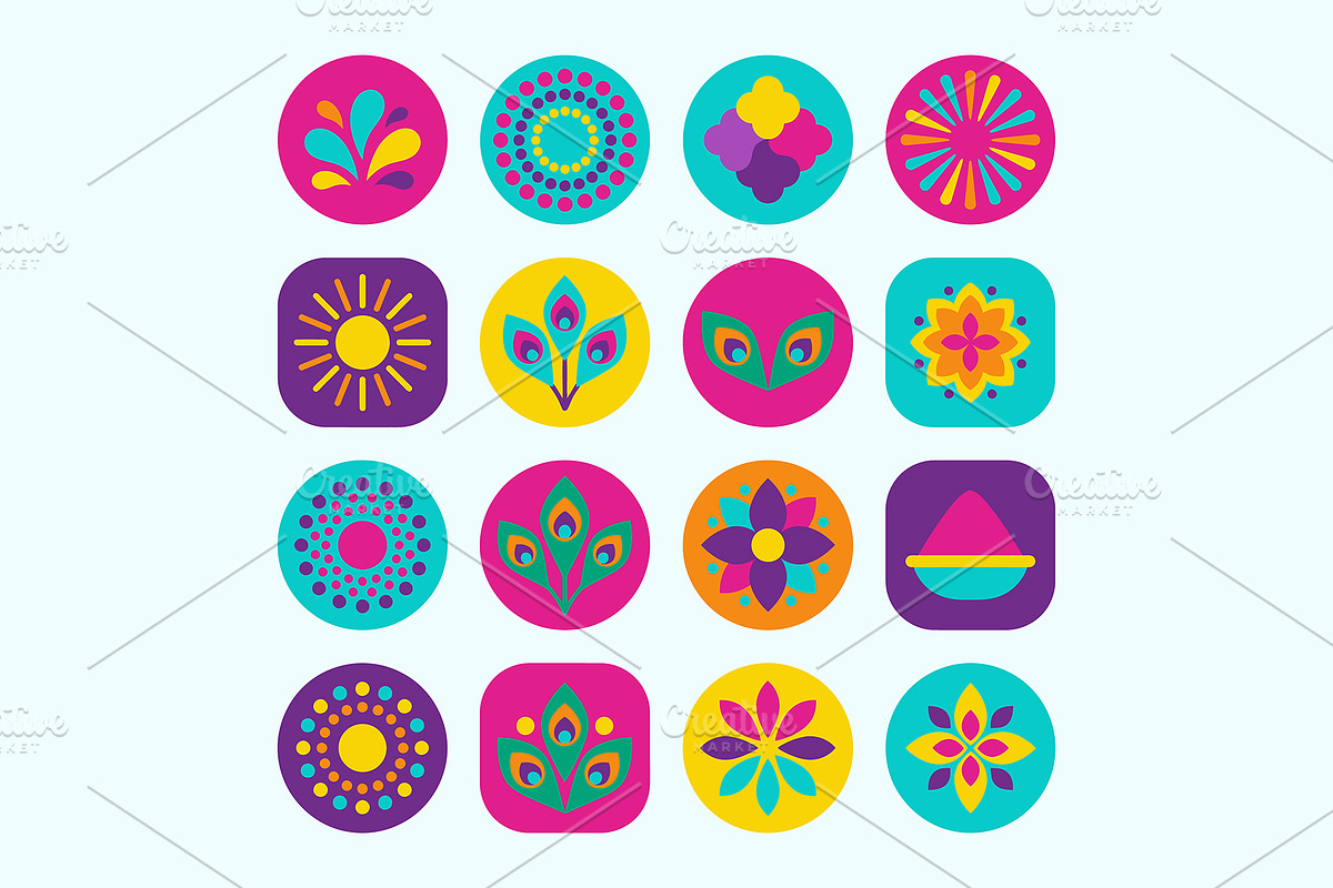 Colorful Circular Vector Icon Set, a Duotone Icon by FlyeredTemplate (Photo 6 of 7)