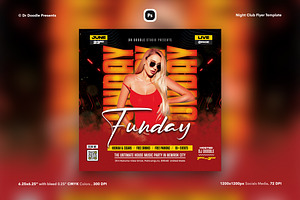 Night Club Flyer & Social Media, a Flyer Template by iDoodle Studio