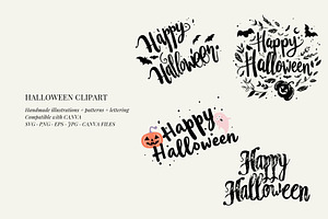 Set Of Halloween Illustrations