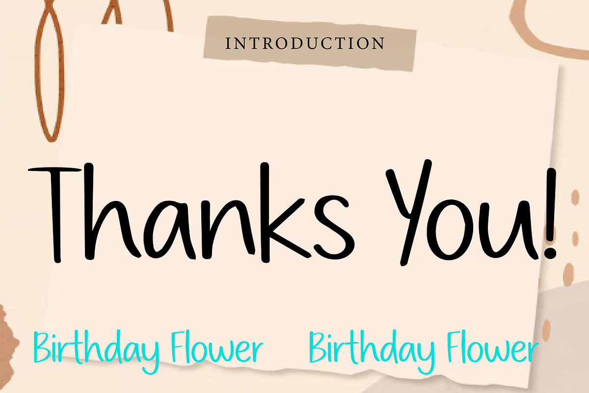 Birthday Flower, a Handwritten Font by Wow Magic (Photo 3 of 3)