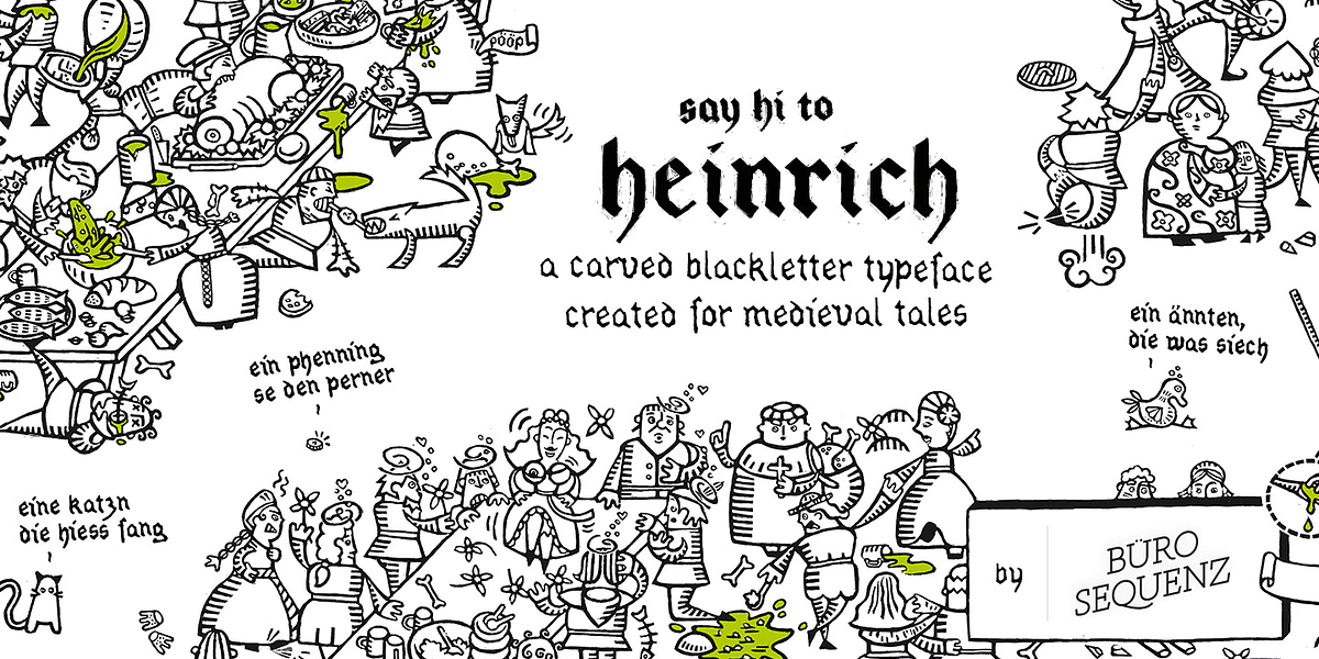 Heinrich, a Blackletter Font by Büro Sequenz
