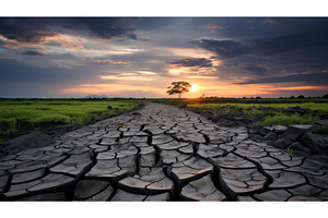 abandoned crack road ai generated, a Nature Photo by pikepicture