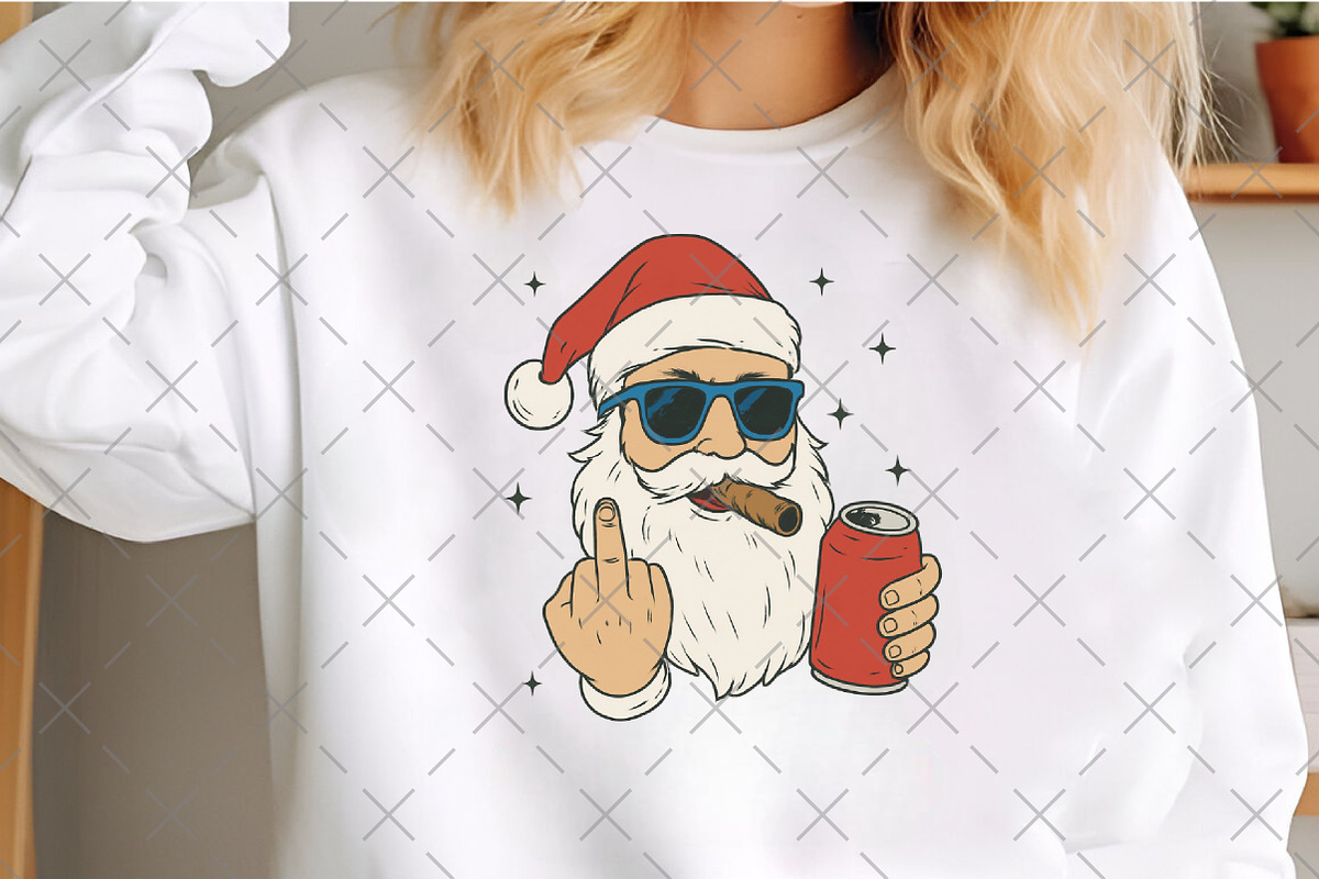 Funny Santa Claus PNG, an Illustration by Craft Nest (Photo 3 of 6)