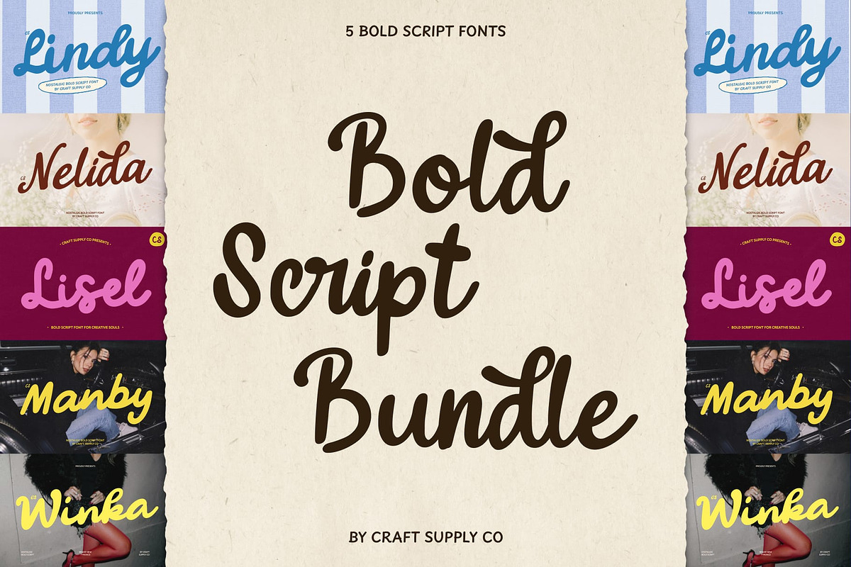 Nostalgic Bold Script Bundle, a Script Font by Craft Supply Co. (Photo 3 of 13)