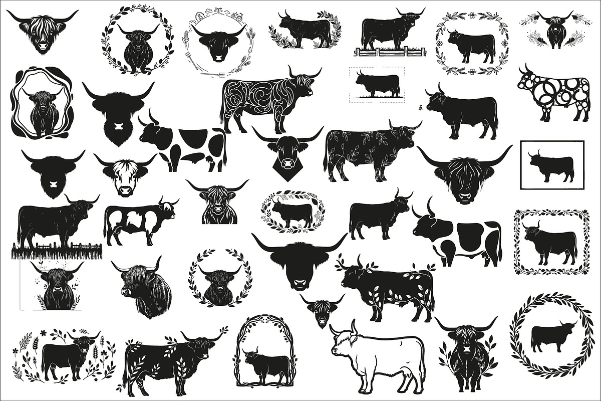 Rustic Highland cow wall art design, an Illustration by Amazin_art (Photo 1 of 40)
