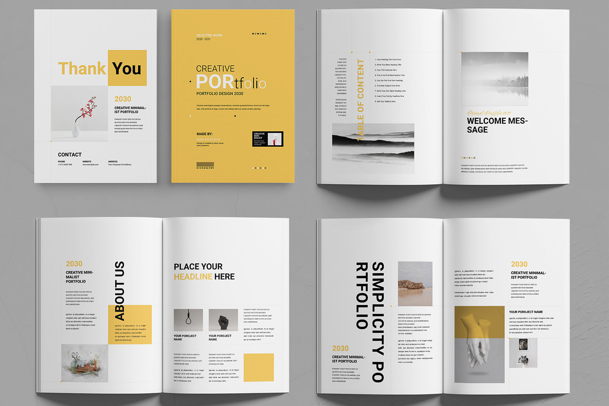 Creative Minimalist Portfolio Design preview 2