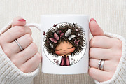 Whimsical Girl with Butterfly Clipar, an Illustration by Sublimation Artist (Thumbnail 5 of 6)