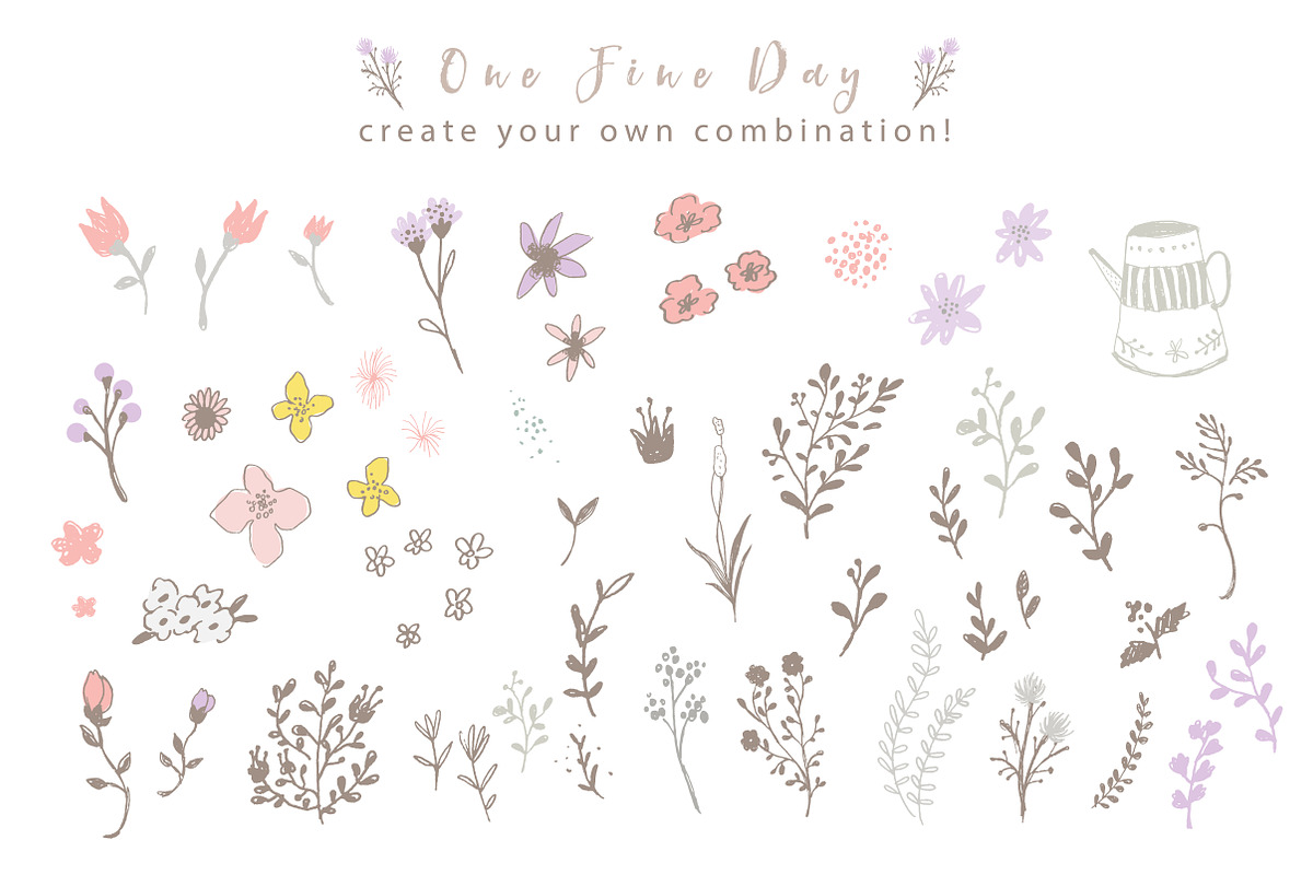 One Fine Day - Rustic Floral Design, a Decorative Illustration by Paperly Studio (Photo 1 of 5)