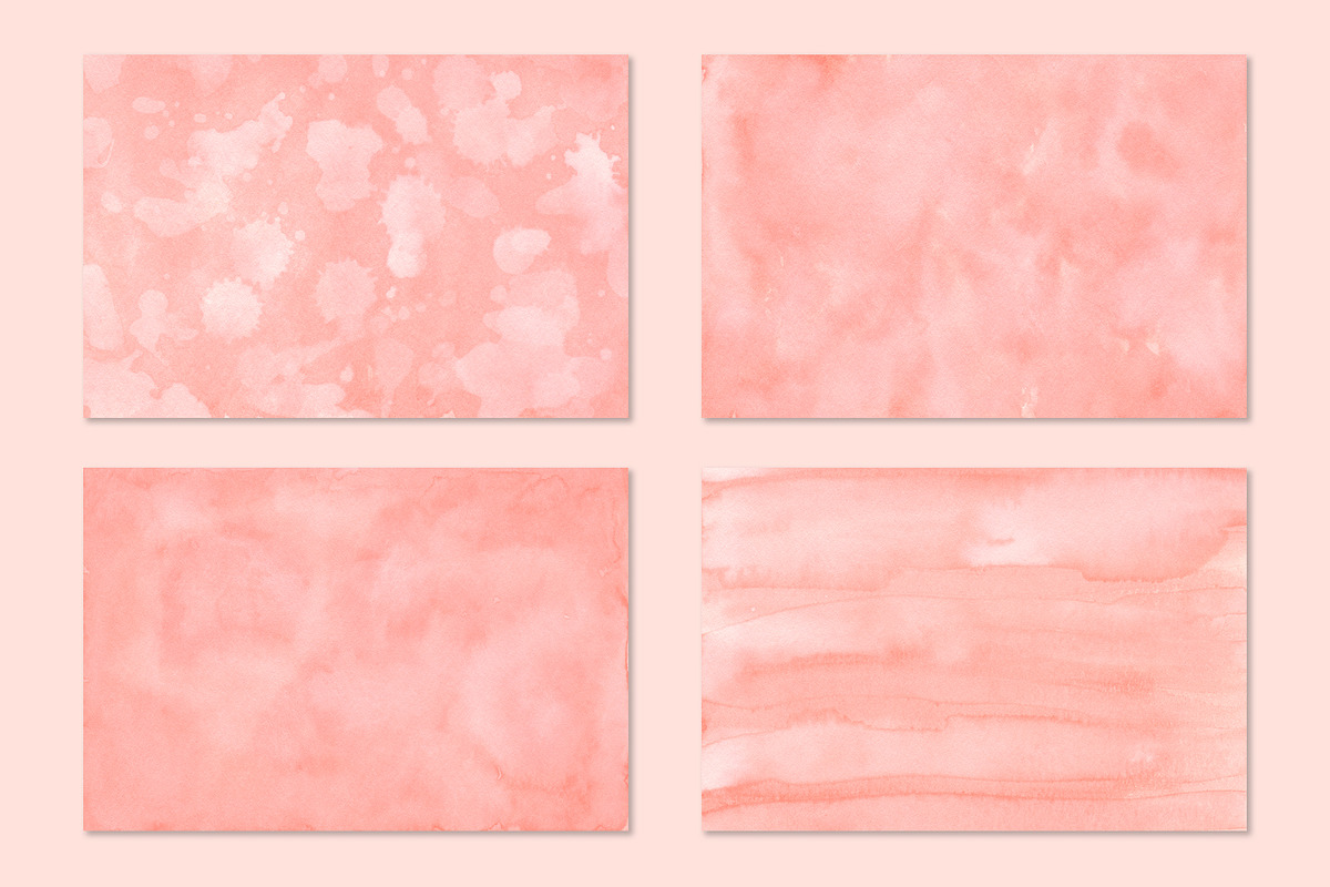 Coral Watercolor Backgrounds, a Texture Graphic by Megs Lang (Photo 3 of 3)
