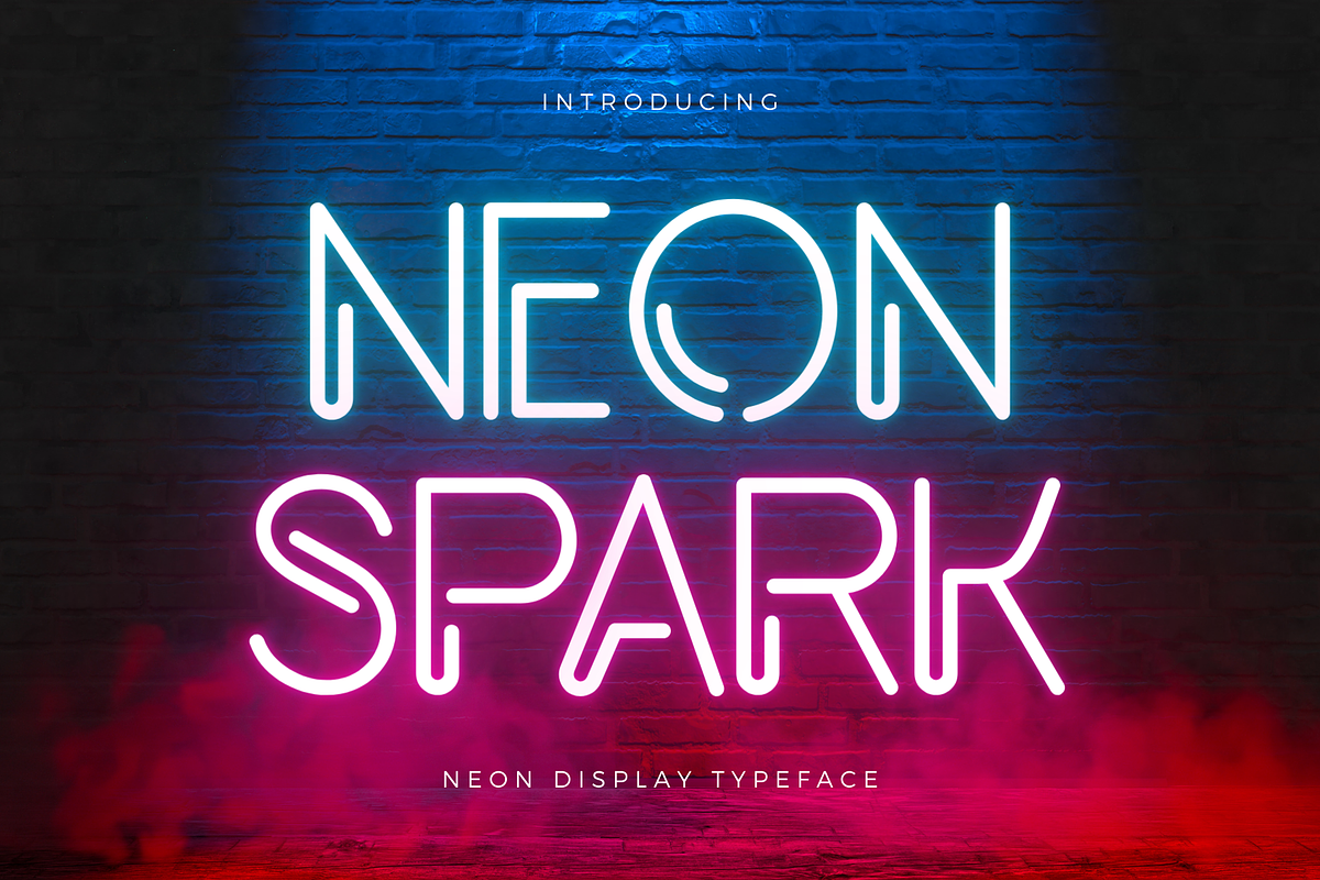 Neon Spark – Neon Font, a Sans Serif Font by Sronstudio (Photo 1 of 12)
