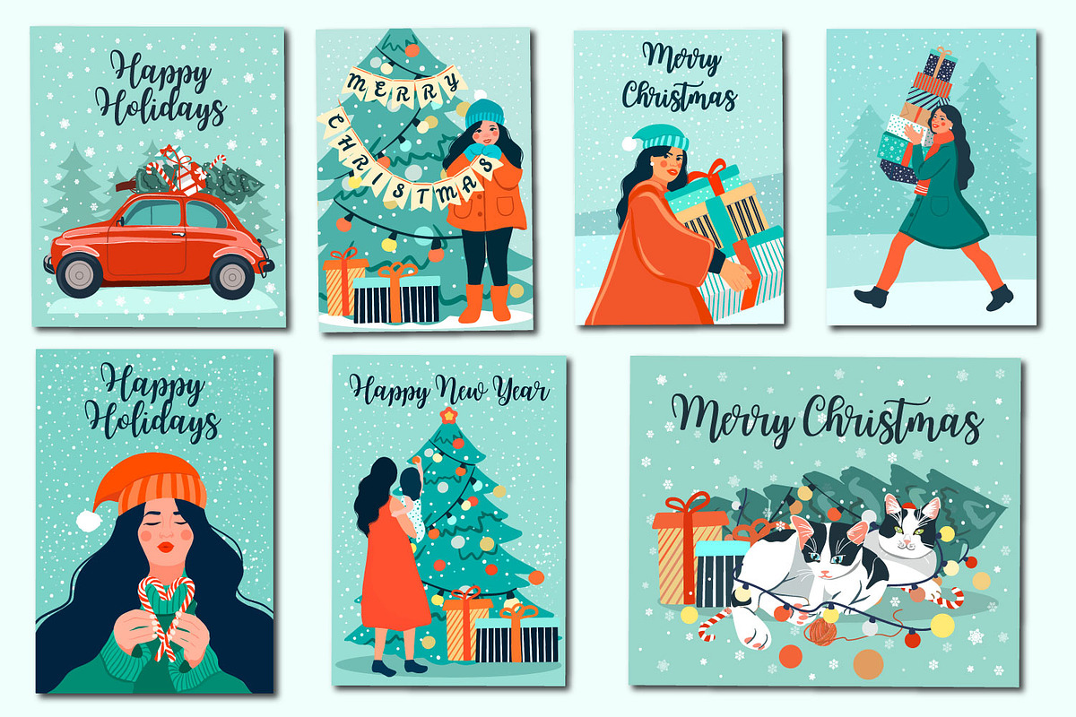 Greeting cards Merry Christmas, a Card Template by PatapovaVika (Photo 3 of 3)