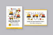 Construction Birthday Invitation, an Invitation Template by Vynetta (Thumbnail 1 of 3)
